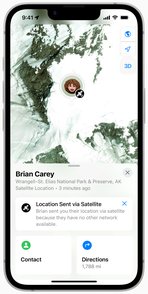 apple iphone 16e find my via satellite 250219