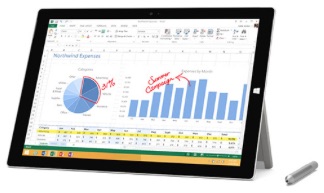 Microsoft Surface Pro 3 Tablet 64GB 1631 részletes specifikáció