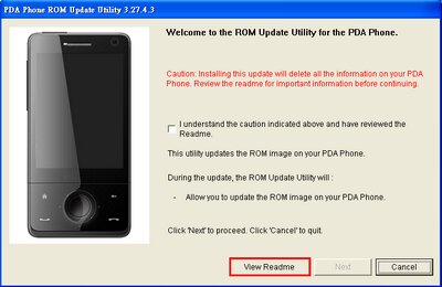 HTC Touch Pro T7272 (HTC Raphael 100) ROM frissítés 5.05.401.1 R2 kép image