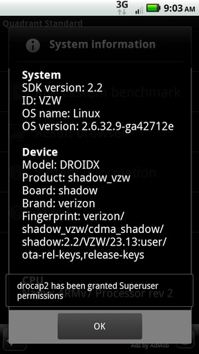Motorola DROID X Android 2.2 OTA rendszerfrissítés 2.3.15.MB810.Verizon.en.US/BP kép image