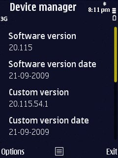 Nokia N86 8MP Firmware frissítés v20.115 adatlap