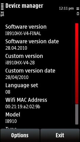 Samsung GT-i8910 Firmware frissítés i8910HX-V4-28 adatlap